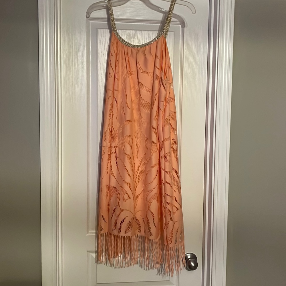 Beautiful peach frailly dress